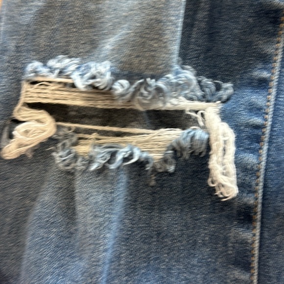 Good American Good Flare Ripped Split Hem Flare Jeans - size 4/27 - Picture 5 of 6